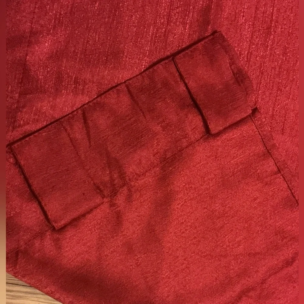 Bundle of 4 Crimson Red Curtain Panels